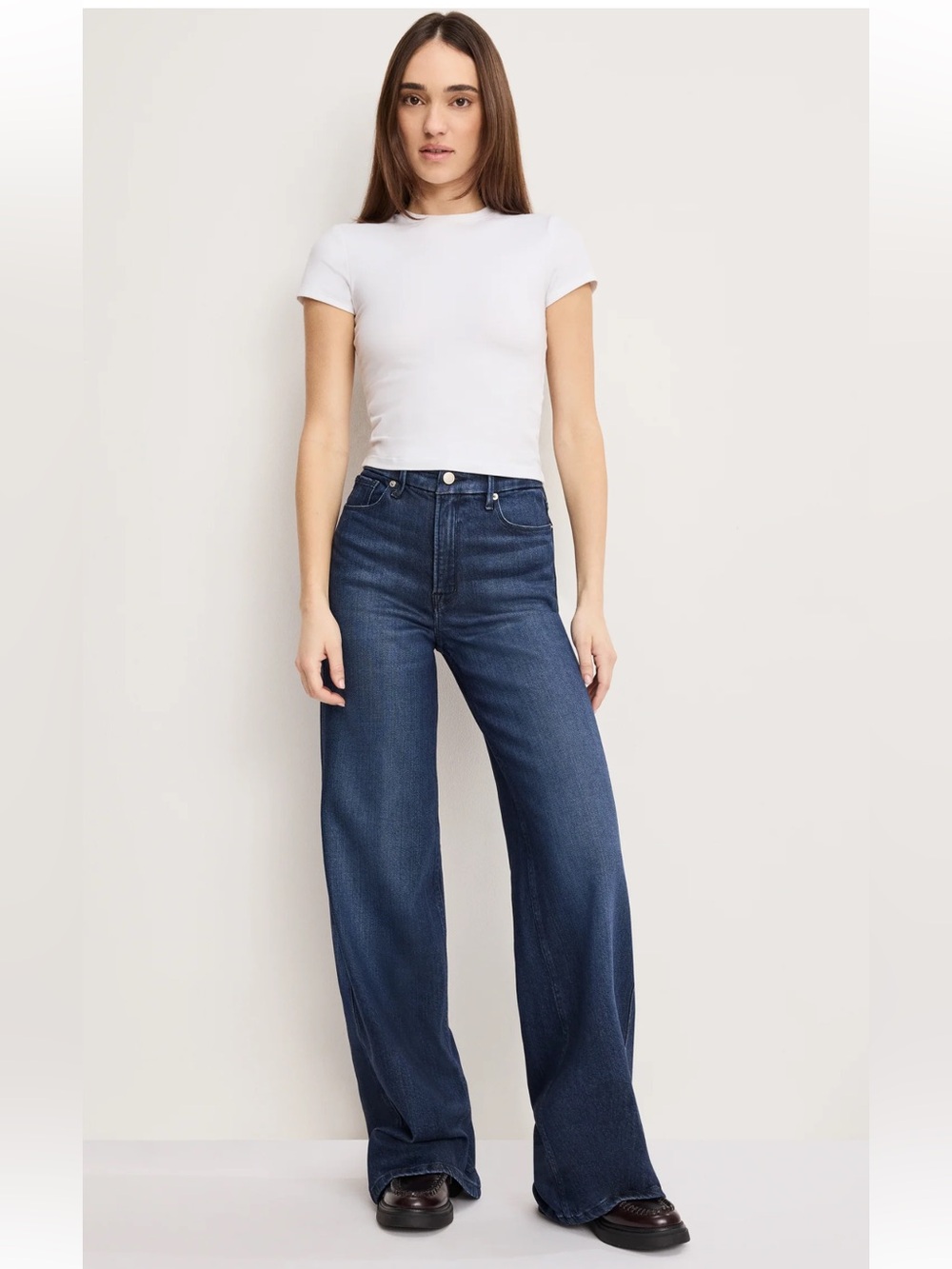 Good American “Good Skate” high-rise, wide leg jean. NWT. Size 4 - Picture 2 of 11